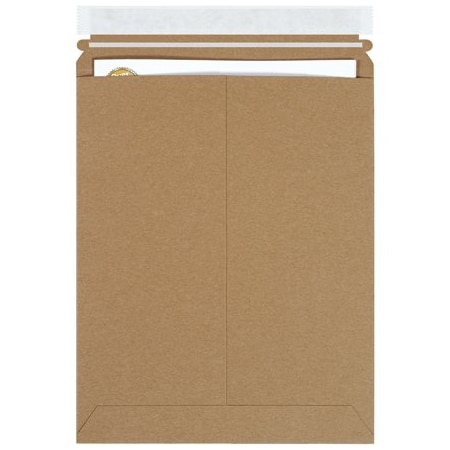 Bsc Preferred 9 3/4 x 12 1/4'' Kraft Self-Seal Stayflats Plus Mailers, 100PK BUY00028900